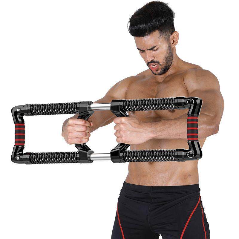 多功能臂力器100公斤可调节训练拉压握力棒胸腹肌健身器材家用男