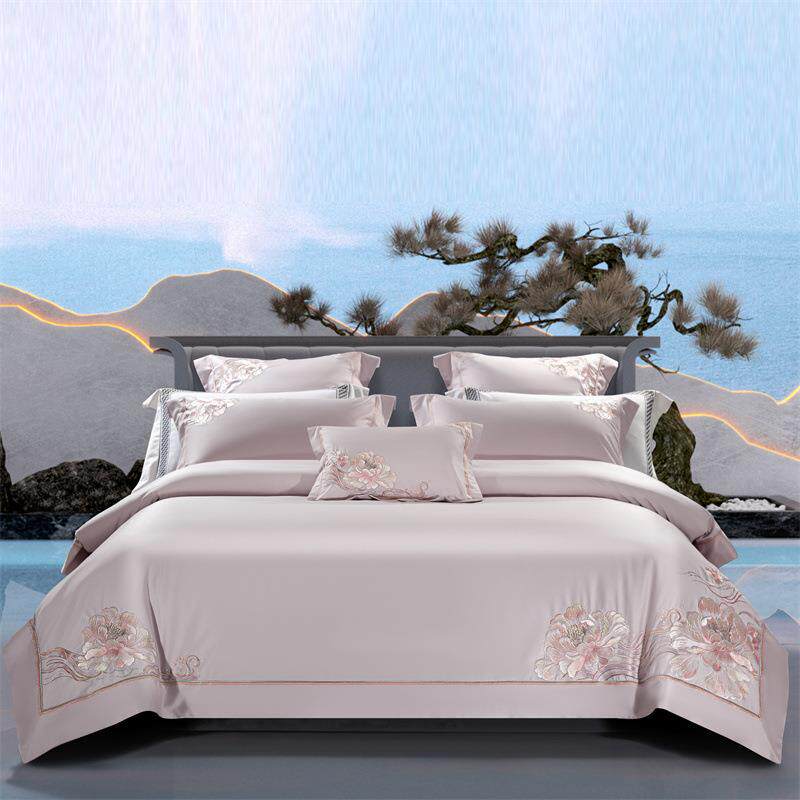 2025春夏新款100支长绒棉纯棉高端绣花四件套-赫莲娜1.8m