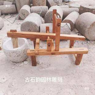 特脚踏实木架打糍粑石臼机家用脚踩木锤老式电动锤辣椒艾绒机