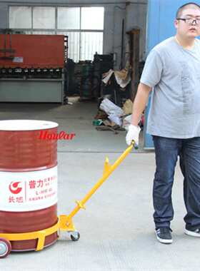 现货供应DC500低位油桶搬运车 手动油桶车 简易油桶车 咬嘴油桶车