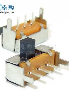 SK-12F14 SK12F14G4 2档3脚 卧式弯脚 柄4mm 拨动开关 滑动开关