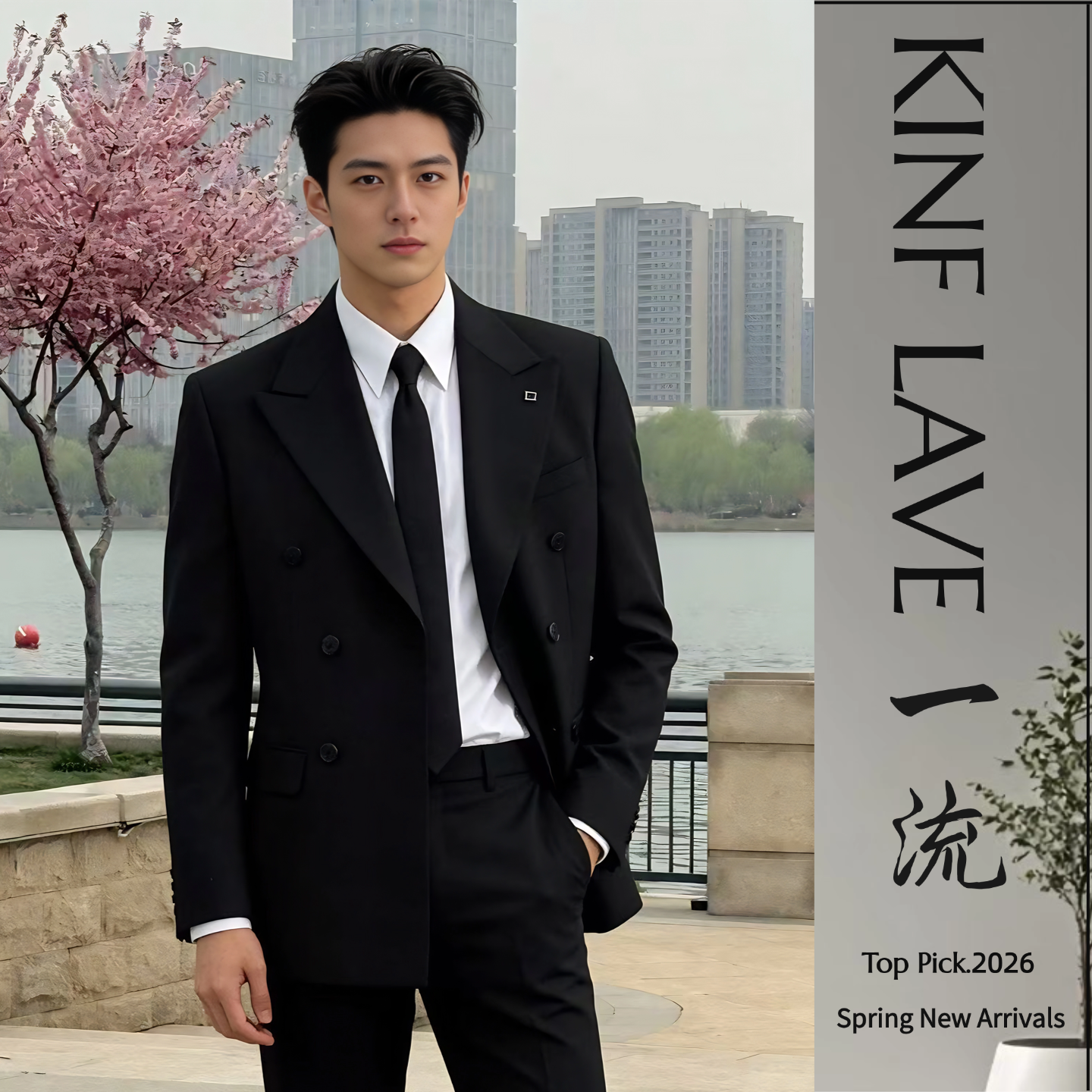 2026新郎西服套装男商务职业正装结婚礼服休闲英伦风修身西服外套