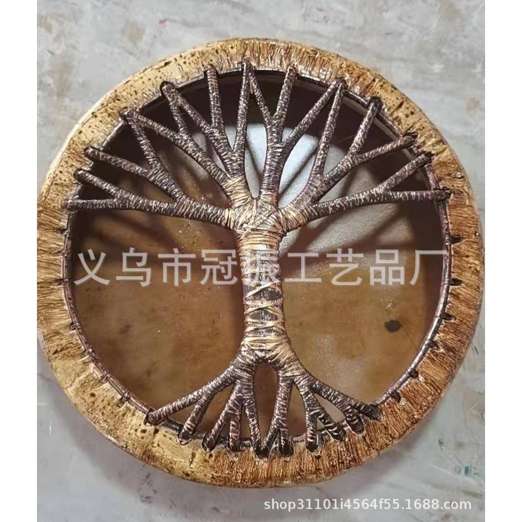 跨境鼓生命之树鼓春天气息装饰品乐器设计创意摆件艺术打击鼓摆件