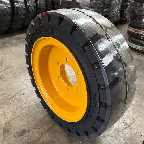 扒渣机实心轮胎28×9-15/7.00-12充气轮胎工程车轮毂耐压矿山