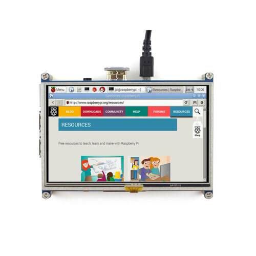 微雪 树莓派4 Raspberry Pi 5寸LCD液晶屏800×480 HDMI触摸屏