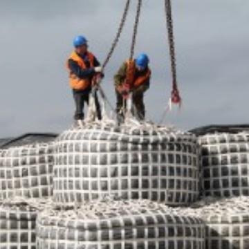 PVC15吨巨型吨袋 可重复使用容器 上下料口水泥装卸巨型集装袋