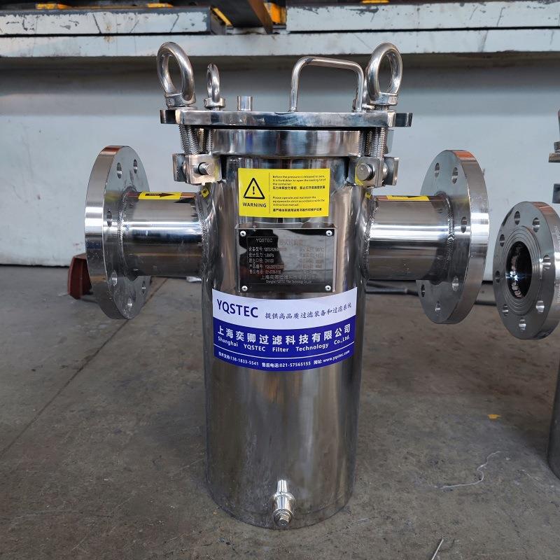 奕卿科技 不锈钢篮式过滤器 DN100 抛光提蓝式过滤器 管道预处理