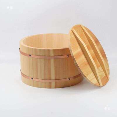 日式寿司饭桶储米桶装米箱保温饭桶寿司拌饭木桶饭盆木制带盖饭桶