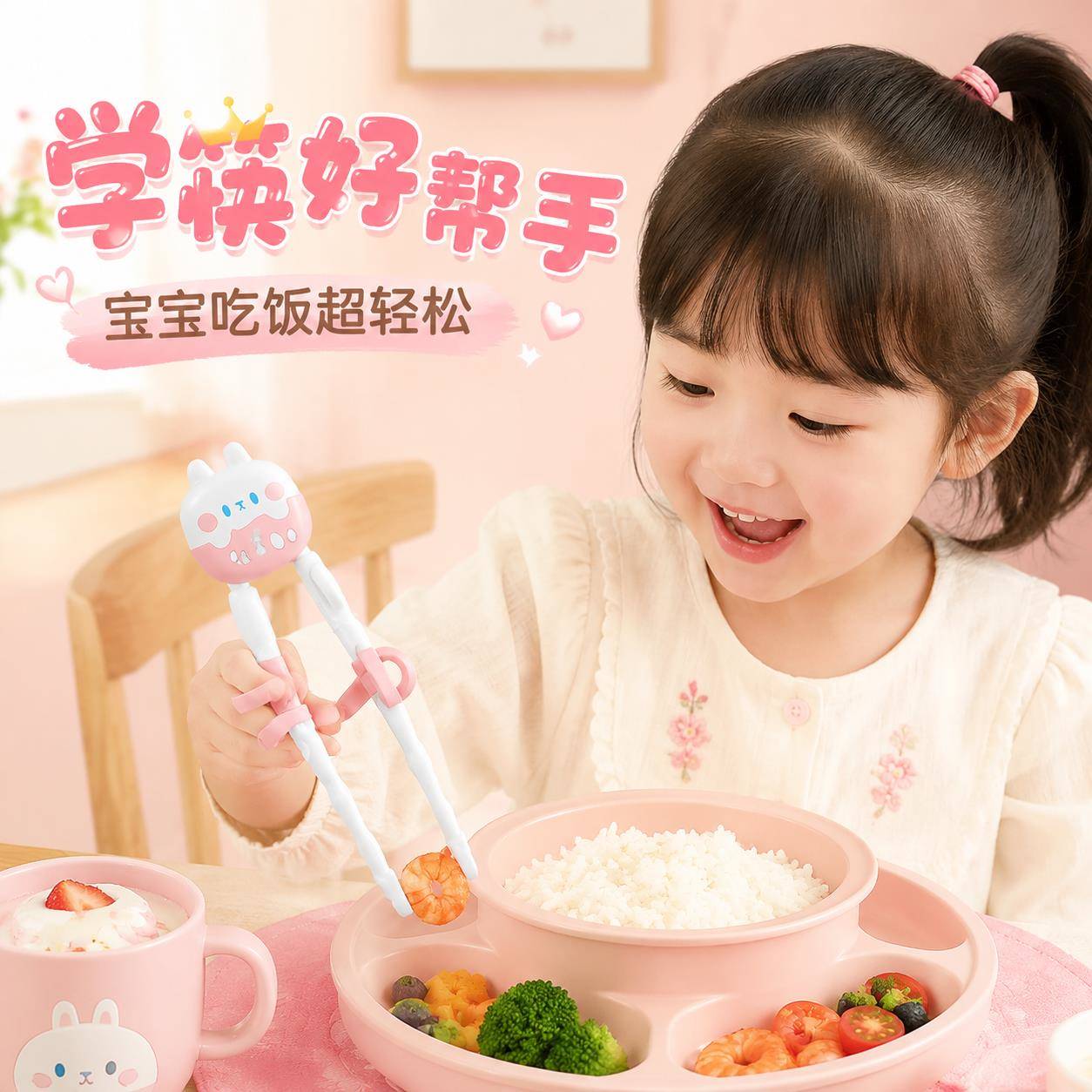 筷子儿童训练筷1岁半学习食用筷宝宝专用虎口练习筷幼儿餐具新款