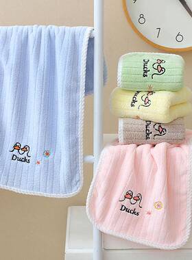 儿宝童毛巾洗脸家用幼儿园男女童宝方柔软吸纯水形非棉A29346面巾