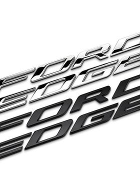 适用于新款福特新锐界改装车标机头标FORDEDGE字母贴机头盖标车贴
