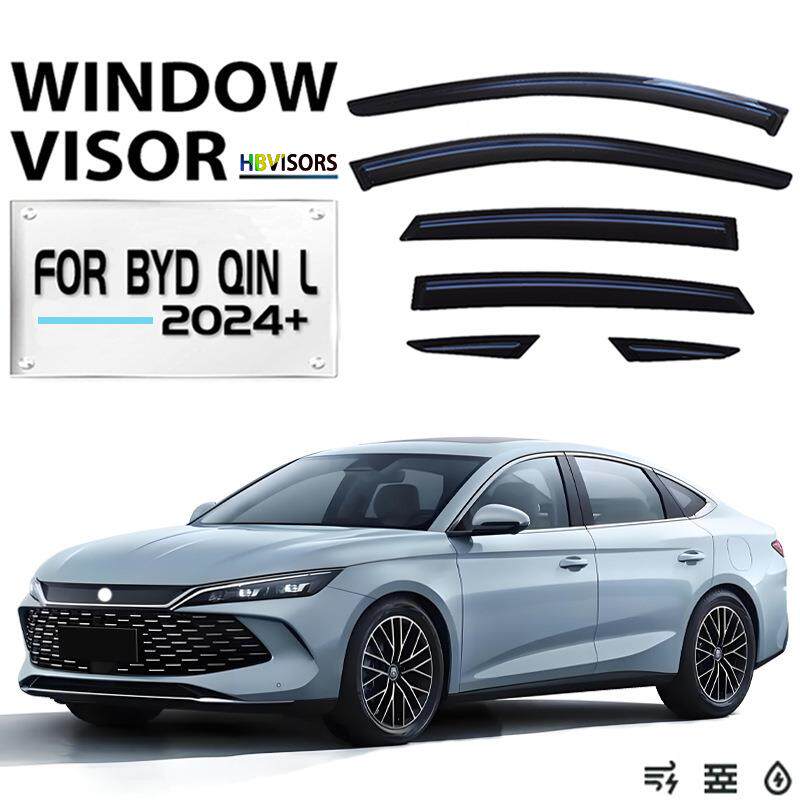 适用于2024+BYDQINL晴雨挡雨眉遮雨档黑武士Windowvisor