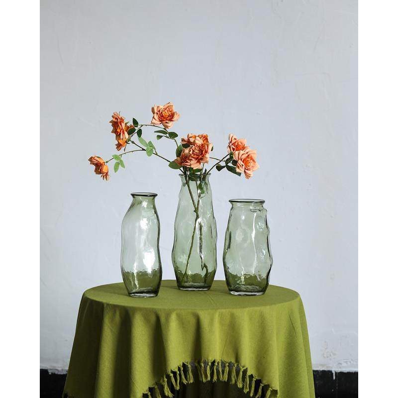 碧轩新品现代简约开口淡绿色不规则玻璃花瓶客厅装饰摆件,纺织面料/辅料/配套,纺织机械配件,淘宝优惠券,粉丝福利购,淘宝优惠卷