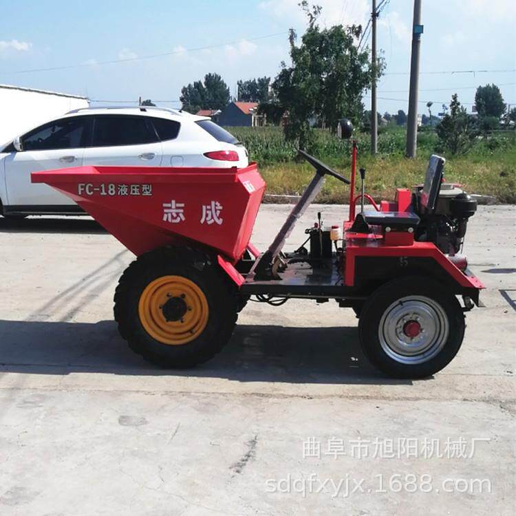 柴油液压自卸翻斗车工地用小四轮蹦蹦车FC-18工程混凝土接料车