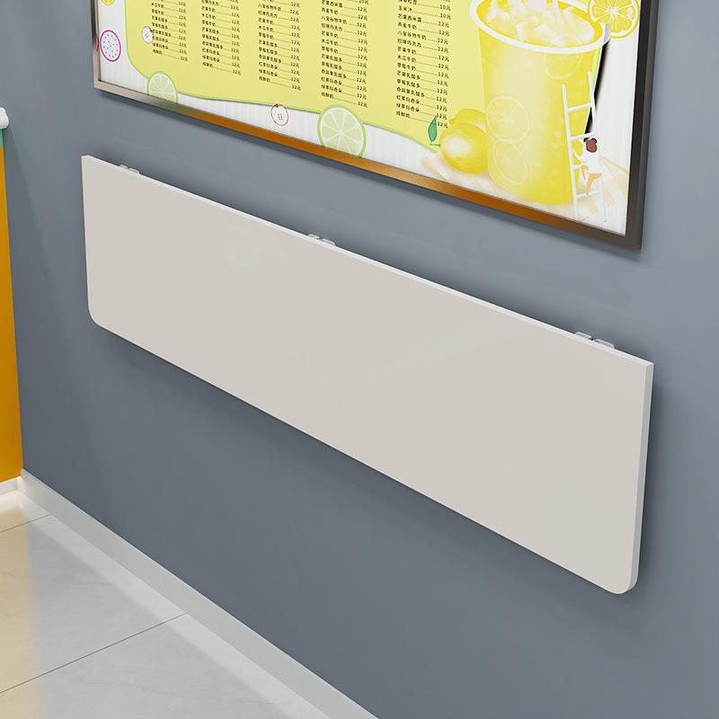 靠墙壁挂式折叠桌家用长条窄桌子餐厅奶茶店吧台桌餐桌厨房吃