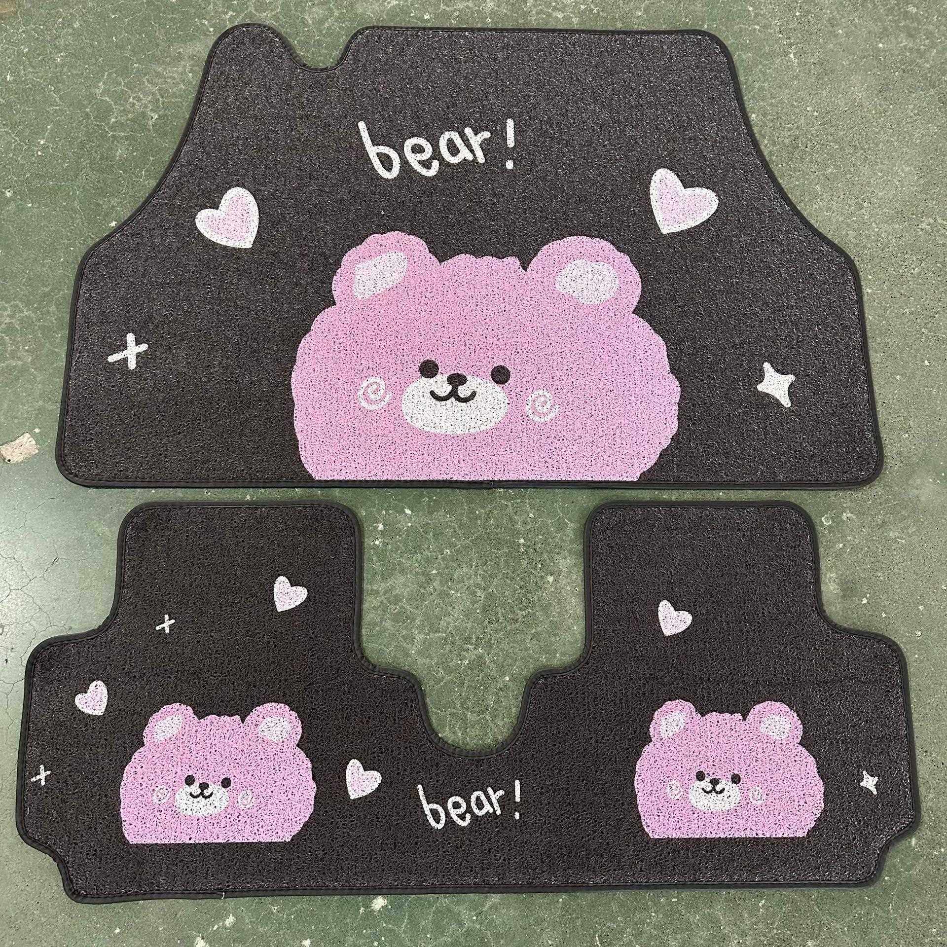 五菱宏光MINI汽车脚垫可爱卡通迷你专用地垫miniev内饰改装地毯