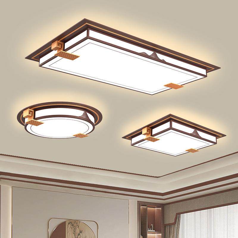 新中式客厅吸顶灯简约现代大气Led卧室灯家用房间餐厅书房吸顶灯