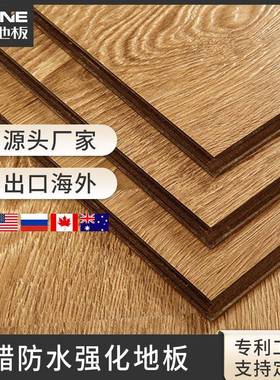 莱茵阳光A001地板封蜡防水强化地板家装平面同步橡木地板12mm