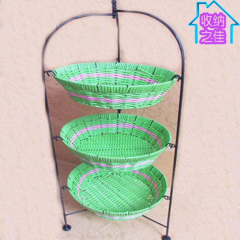 收纳之佳可折叠三层塑料收纳篮水果篮家居酒店收纳篮,纺织面料/辅料/配套,纺织机械配件,淘宝优惠券,粉丝福利购,淘宝优惠卷