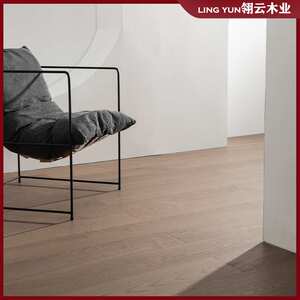 欧橡纯三层实木复合地板原木中古风胡桃色家用锁扣地暖ENF15MM