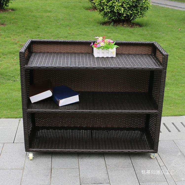 户外藤编酒店餐饮美食花园别墅阳光房民宿防水储物收纳餐边柜现代