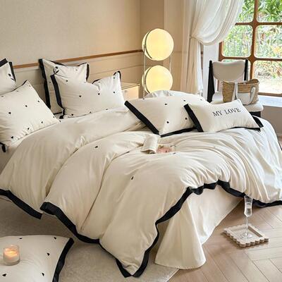 轻奢秋冬A类纯棉磨毛四件套全棉加厚保暖床单被套床笠款床上用品