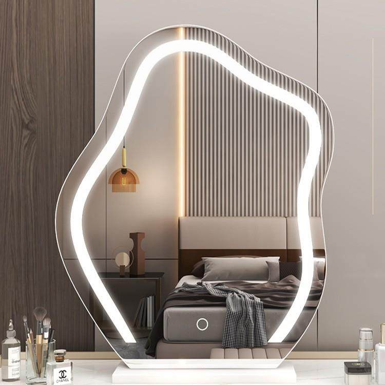 云朵化妆镜台式LED灯镜子梳妆台智能轻奢高级灯镜带灯梳妆镜