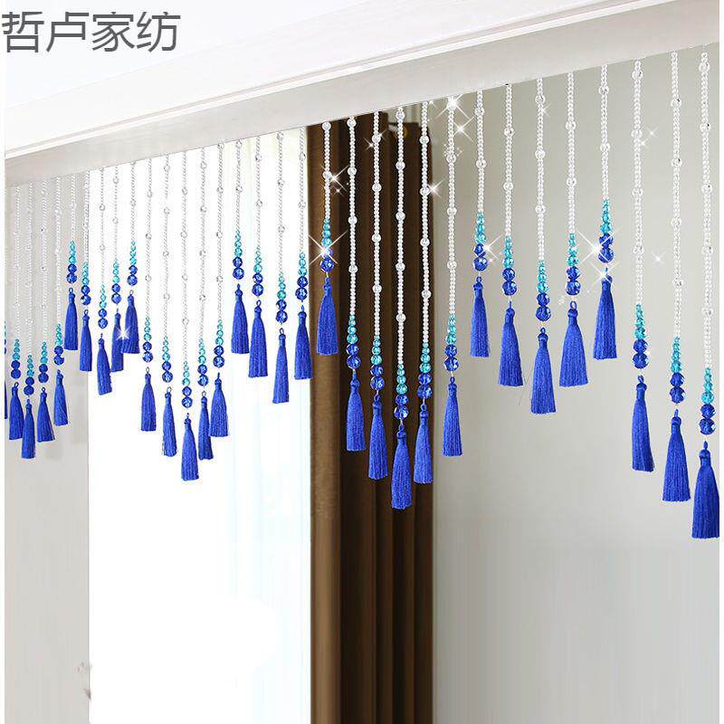 【1万人收藏】珠帘水晶装饰隔断帘子玄关客厅流苏挂帘免打孔卧室