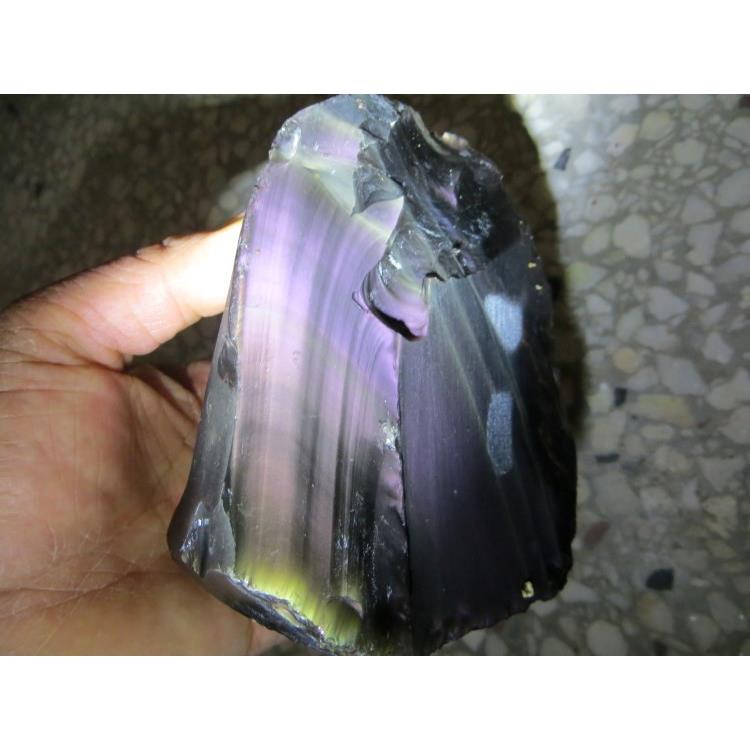 天然彩虹眼黑曜石原石毛料雕刻料风水摆件