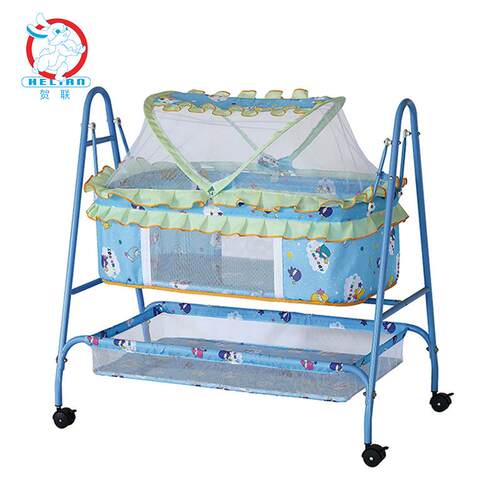 BABYBED263宝利美贺联可摇童床万向轮刹车婴儿童床摇床