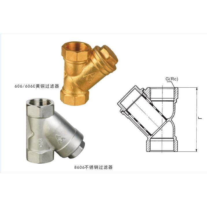 埃美柯8606不锈钢过滤器加厚材质耐高温DN15/20/25