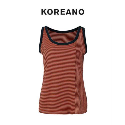 柯利亚诺夏季冰丝针织条纹背心