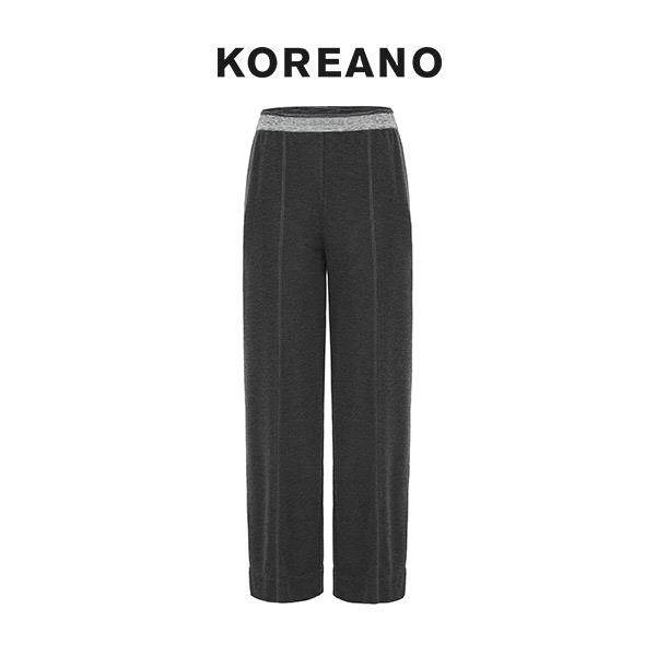 柯利亚诺春秋专柜同款鸽羽灰休闲针织直筒裤 KT7596(UN) ¥1880