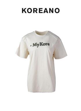 柯利亚诺夏季专柜同款米驼色logo图案T恤 【H】TT7677(JUN) ￥990