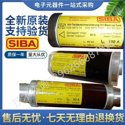 SIBA高压熔断器300101363A80100A125160A3001814200250A