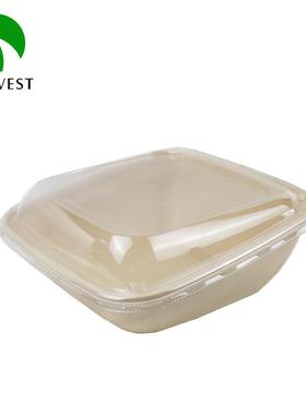 CBS系列7寸环保可降解pulp竹浆纤维倾斜面餐盒高档商超美食餐盒