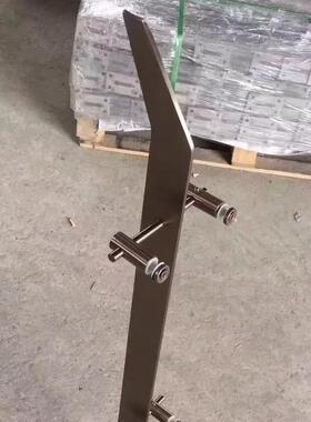 304材质不锈钢玻璃栏杆立柱宽60厚10mm高度950mm夹胶玻璃立柱