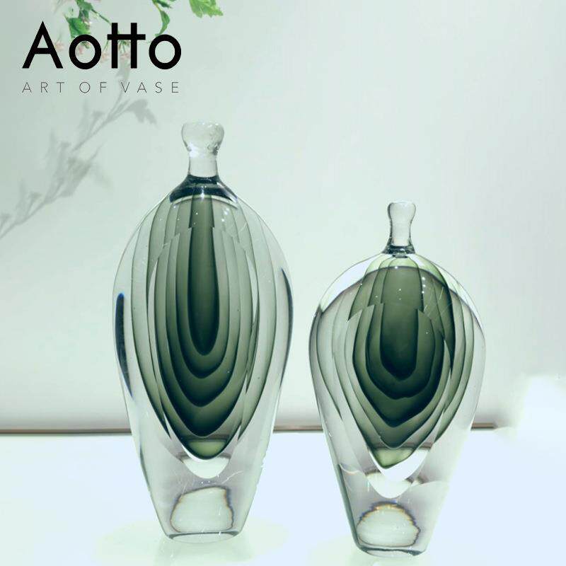 欧格丽细小口玻璃花瓶摆件干花插花水培花器客厅搭配装饰品