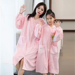 麓r浴巾可穿可裹女斗篷非纯棉全棉大人家用吸水浴袍速干浴裙2023