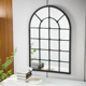 墙面装 复古铁艺假窗镜壁饰圆弧窗户床头挂饰壁景客厅 饰挂镜框欧式