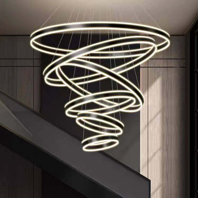 复式楼客厅吊灯轻奢现代简约别墅loft公寓卧室餐厅灯创意圆环灯具,玩具/童车/益智/积木/模型,垂直悬浮玩具,淘宝优惠券,粉丝福利购,淘宝优惠卷