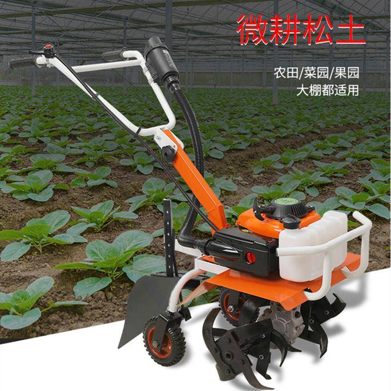 大马汽油旋机家用翻地松土机耕锄草机力硬地翻小整多功能型开JMH