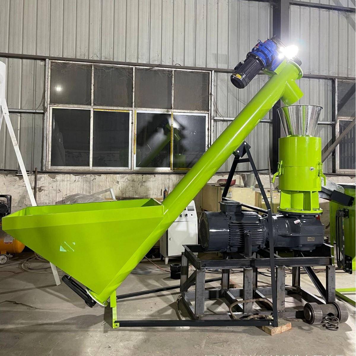 自动上稻颗料秸秆造粒机400谷全小型家用木屑粒机生物质颗粒套生