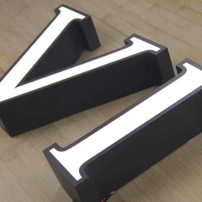 店铺头发光字广告601吸塑字不牌锈钢立灯箱门牌三维体展门览广告