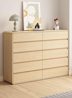 原木实餐木边柜斗柜客厅柜多功能柜家用收XNC纳风卧室储物橱g^