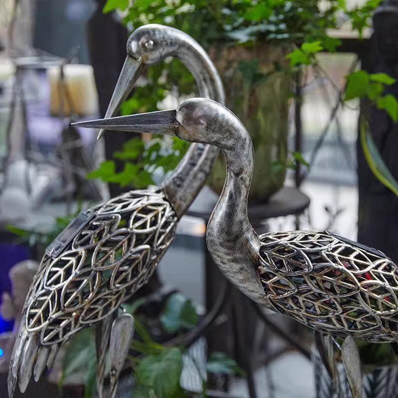 太阳能灯花火烈院鸟户外18158铁艺发光仿真动物园装饰灯庭摆件园