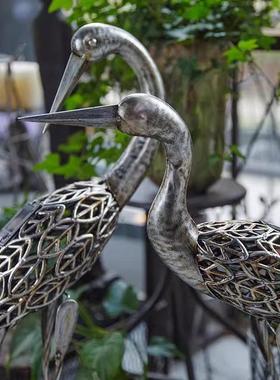 太阳能灯花火烈院鸟户外18158铁艺发光仿真动物园装饰灯庭摆件园