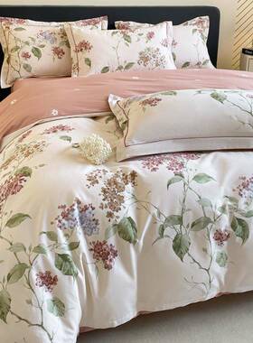 66D春件F776S76S夏100P四套花卉被套床单人床笠款1.8m双床上用品4