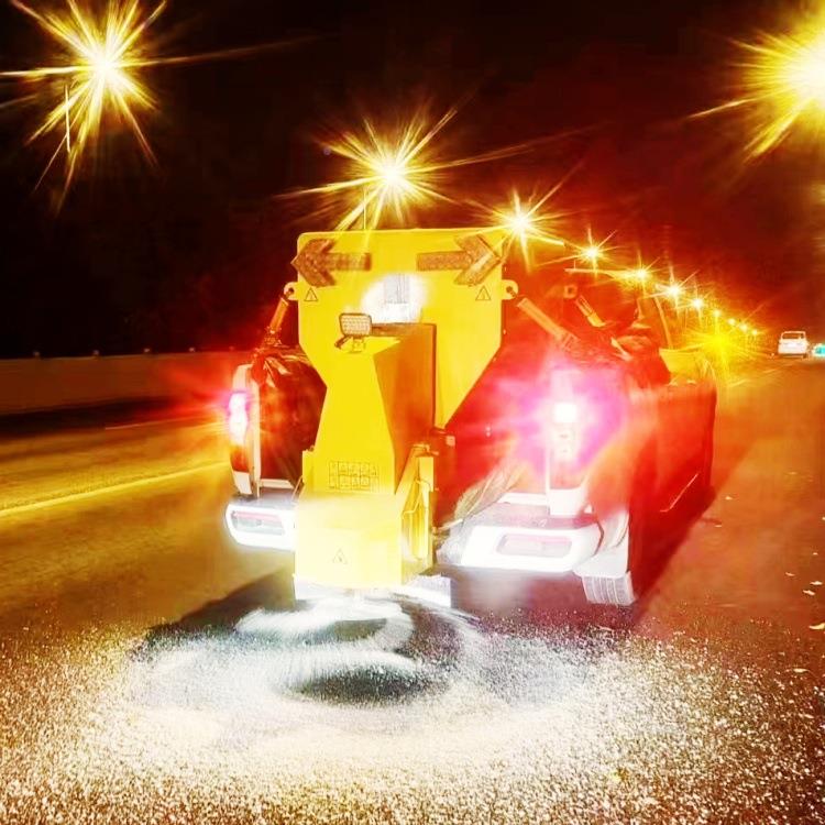 510高速公布路雪融雪剂式撒机小型皮卡车挂融雪除撒盐机电动撒布