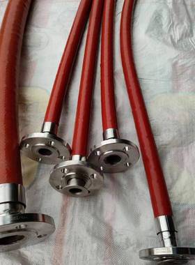 金属软火管1寸波纹管外包防护套编软管304不锈钢法兰织DN25*120金